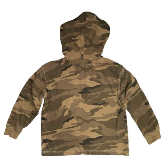 Wrangler Jeans CO. Green Camo Long Sleeve Hoodie Size 4/5 - Picture 2 of 6